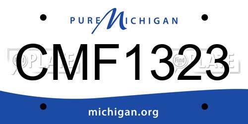 CMF1323 Michigan License Plate