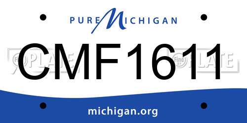 CMF1611 Michigan License Plate