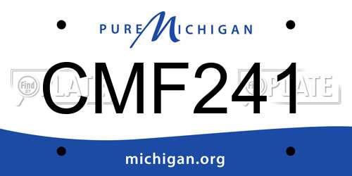 CMF241 Michigan License Plate