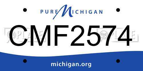 CMF2574 Michigan License Plate