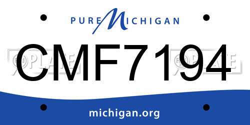 CMF7194 Michigan License Plate