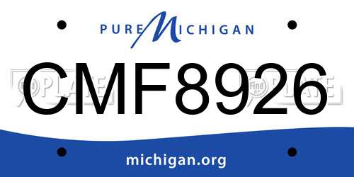CMF8926 Michigan License Plate