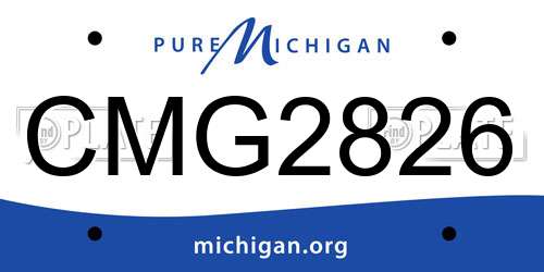 CMG2826 Michigan License Plate