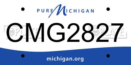CMG2827 Michigan License Plate