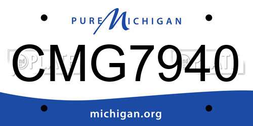 CMG7940 Michigan License Plate