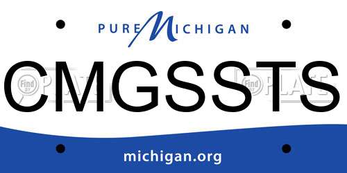 CMGSSTS Michigan License Plate