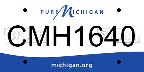 CMH1640 Michigan License Plate