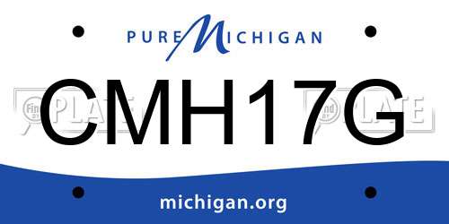 CMH17G Michigan License Plate