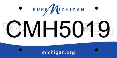 CMH5019 Michigan License Plate