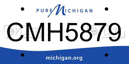 CMH5879 Michigan License Plate
