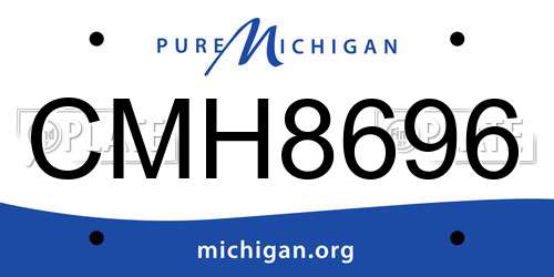 CMH8696 Michigan License Plate