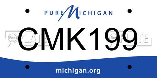 CMK199 Michigan License Plate