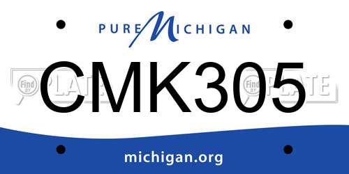 CMK305 Michigan License Plate