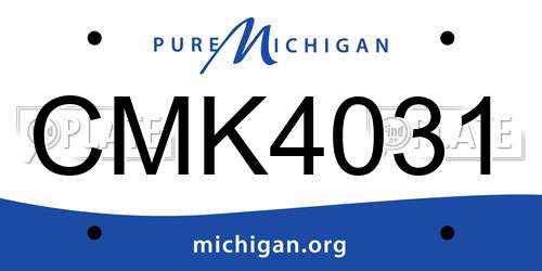 CMK4031 Michigan License Plate