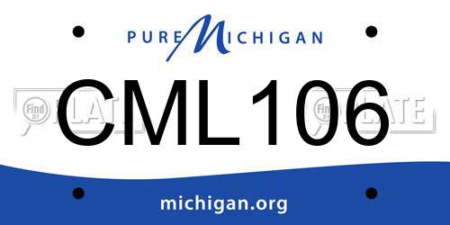 CML106 Michigan License Plate