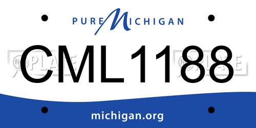 CML1188 Michigan License Plate
