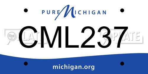 CML237 Michigan License Plate