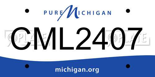CML2407 Michigan License Plate
