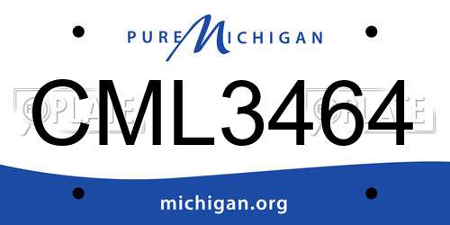 CML3464 Michigan License Plate