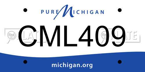 CML409 Michigan License Plate