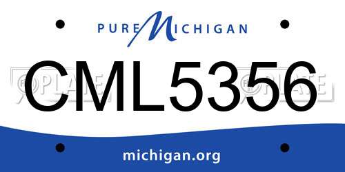 CML5356 Michigan License Plate
