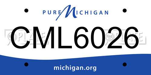 CML6026 Michigan License Plate