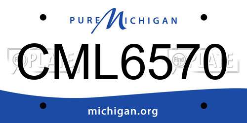 CML6570 Michigan License Plate