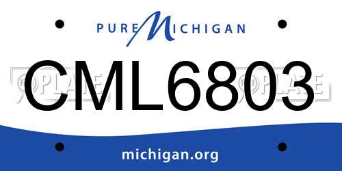 CML6803 Michigan License Plate