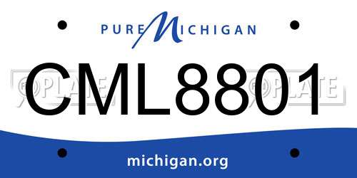 CML8801 Michigan License Plate