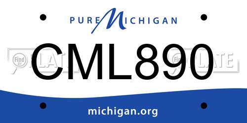 CML890 Michigan License Plate