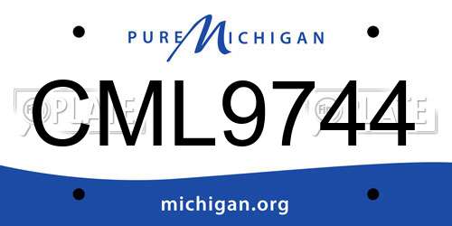 CML9744 Michigan License Plate