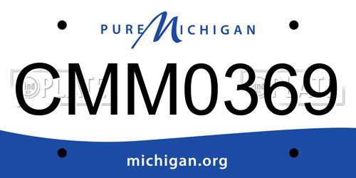 CMM0369 Michigan License Plate