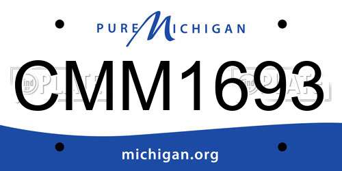CMM1693 Michigan License Plate
