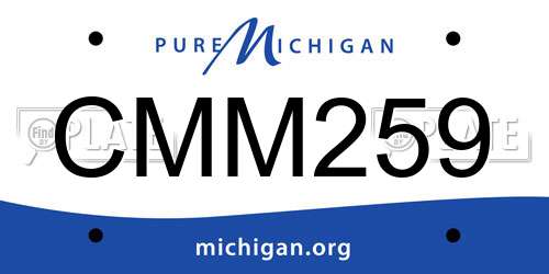 CMM259 Michigan License Plate