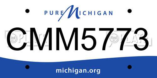 CMM5773 Michigan License Plate