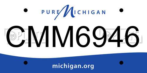 CMM6946 Michigan License Plate
