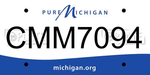 CMM7094 Michigan License Plate
