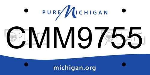 CMM9755 Michigan License Plate