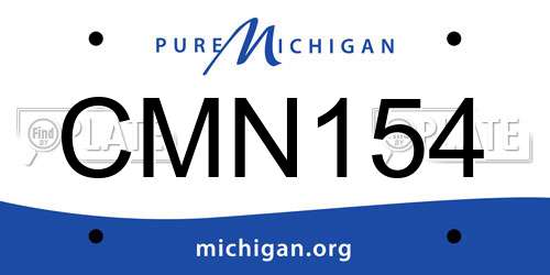 CMN154 Michigan License Plate