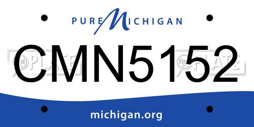 CMN5152 Michigan License Plate