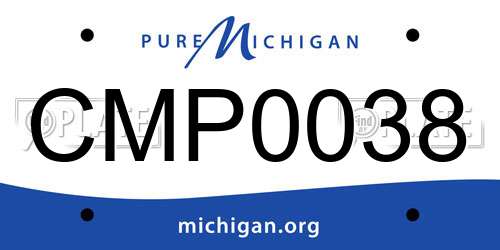 CMP0038 Michigan License Plate