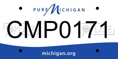 CMP0171 Michigan License Plate