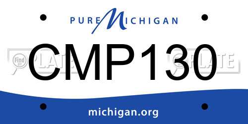 CMP130 Michigan License Plate