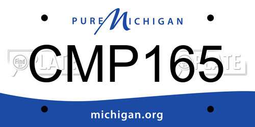 CMP165 Michigan License Plate