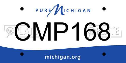 CMP168 Michigan License Plate