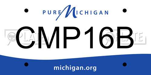 CMP16B Michigan License Plate