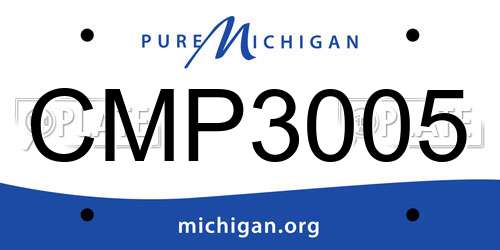 CMP3005 Michigan License Plate
