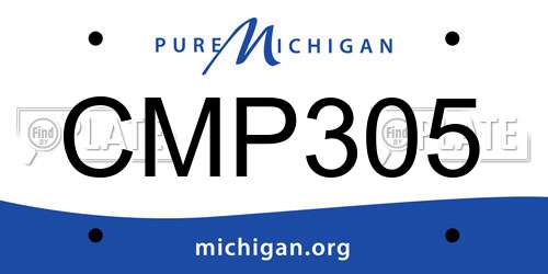 CMP305 Michigan License Plate
