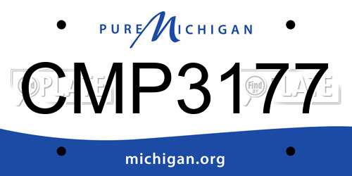 CMP3177 Michigan License Plate