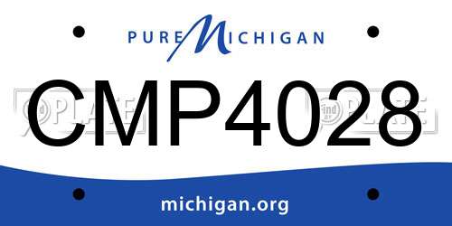 CMP4028 Michigan License Plate
